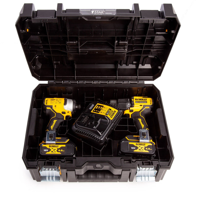 Dewalt Dewalt DCK2062M2T 18V XR Combi Drill & Impact Driver Twin Pack (2 x 4.0Ah Batteries) in TSTAK Box DCK2062M2T