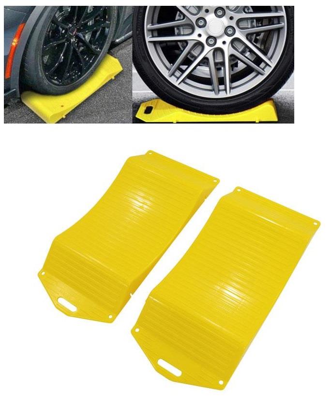 WHEEL CHOCK TYRE SAVER RAMPS PAIR CARAVAN BOAT CAR VAN CHOCKS 10" - 20" CT6230