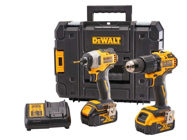 Dewalt 18V Combi Drill & Impact Driver Twin Pack 4Ah & 5Ah Li-ion DCK2062PMT