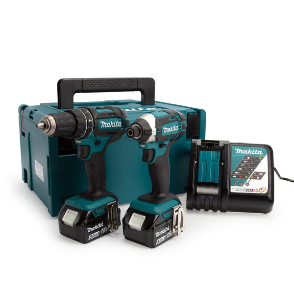 Makita Makita DLX2131TJ 18V LXT DHP482 Combi Drill & DTD152 Impact Driver Twin Pack (2 x 5.0Ah Batteries) DLX2131TJ