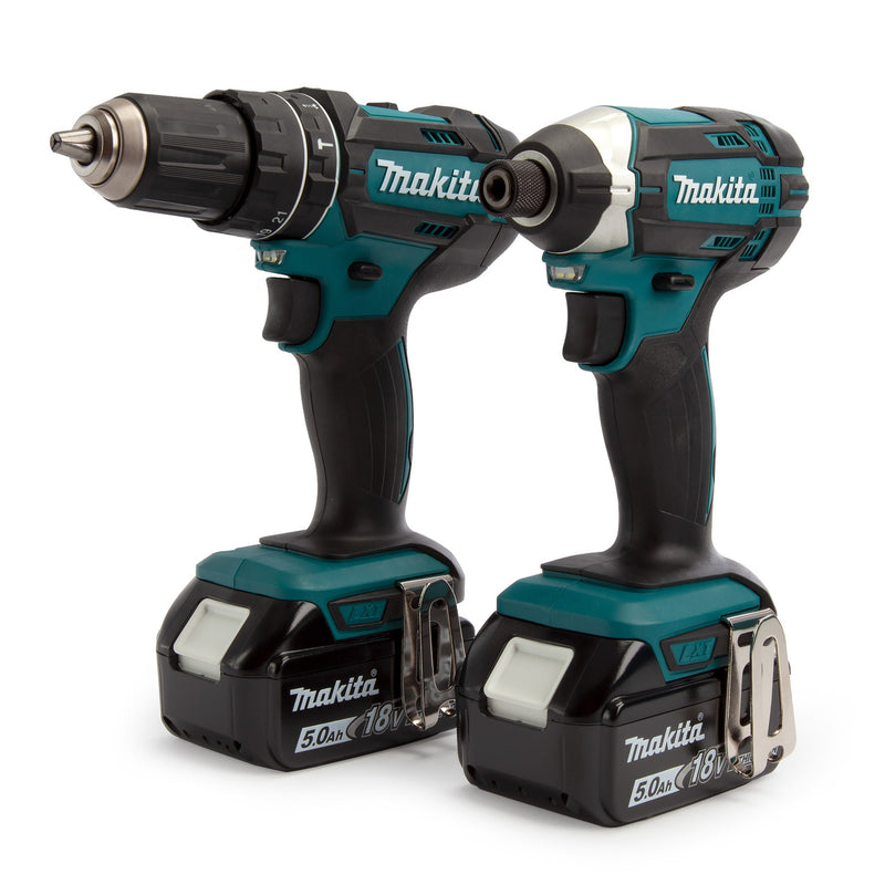 Makita Makita DLX2131TJ 18V LXT DHP482 Combi Drill & DTD152 Impact Driver Twin Pack (2 x 5.0Ah Batteries) DLX2131TJ