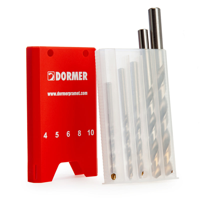 Dormer Dormer A002 HSS TiN Coated Tip Jobber Drill Bit Set 4-10mm (5 Piece) A08910