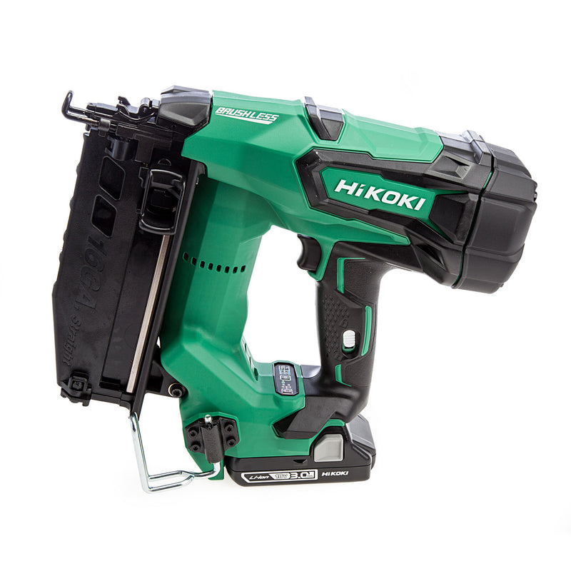 HiKOKI HiKOKI NT1865DM/JXZ 18V 16GA Brushless Straight Finish Nailer (2 x 3.0Ah Batteries) NT1865DM/JXZ