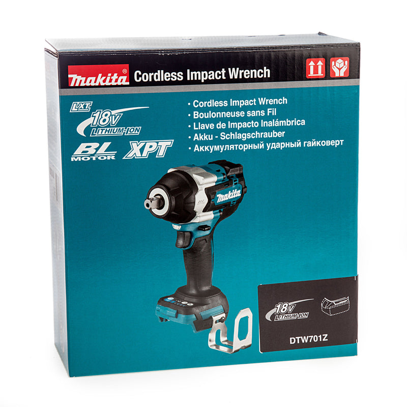 Makita Makita DTW701Z 18V LXT Brushless Impact Wrench 1/2" Pin Detent Shank (Body Only) DTW701Z