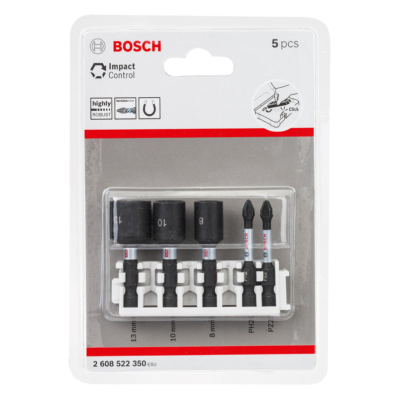 Bosch Bosch 2608522350 Impact Control Screwdriver and Nutsetter Set (5 Piece) 2608522350