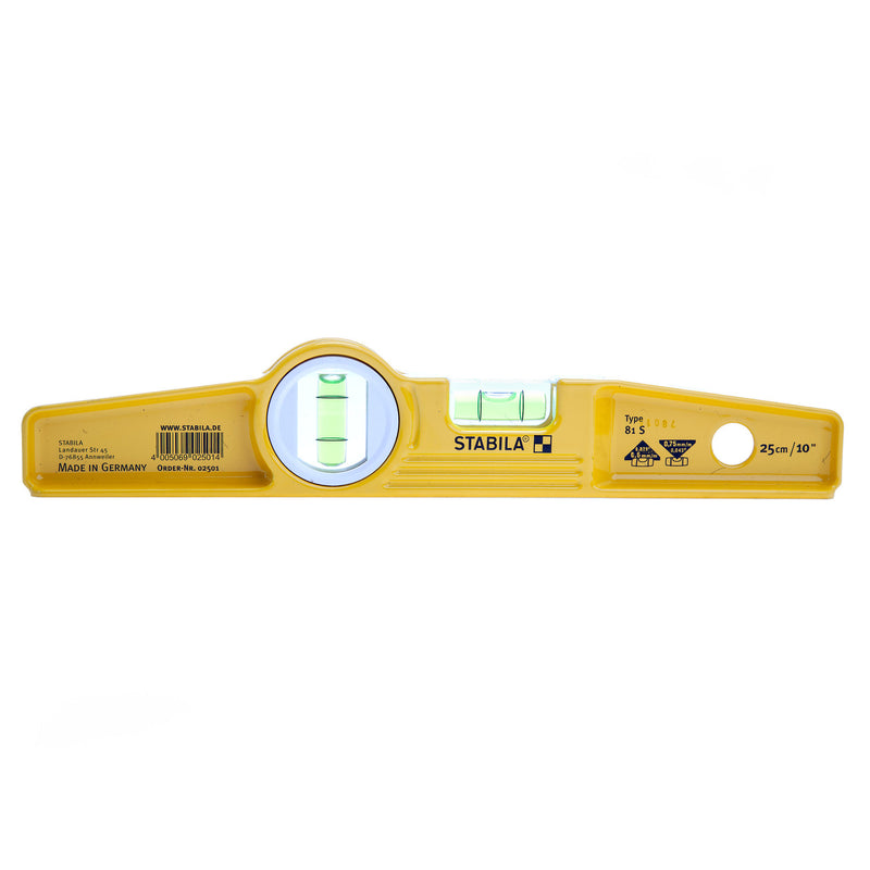 Stabila Stabila 250mm / 10" 81S Torpedo Level & Holster 2 Vials (02501 / STB81S-25) 02501