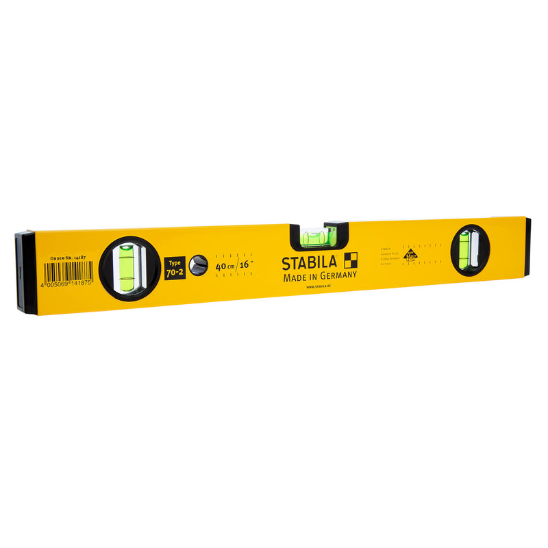 Stabila Stabila 400mm / 16" Spirit Level Type 70-2 3 Vials (14187 / STB70-2-40) 02324