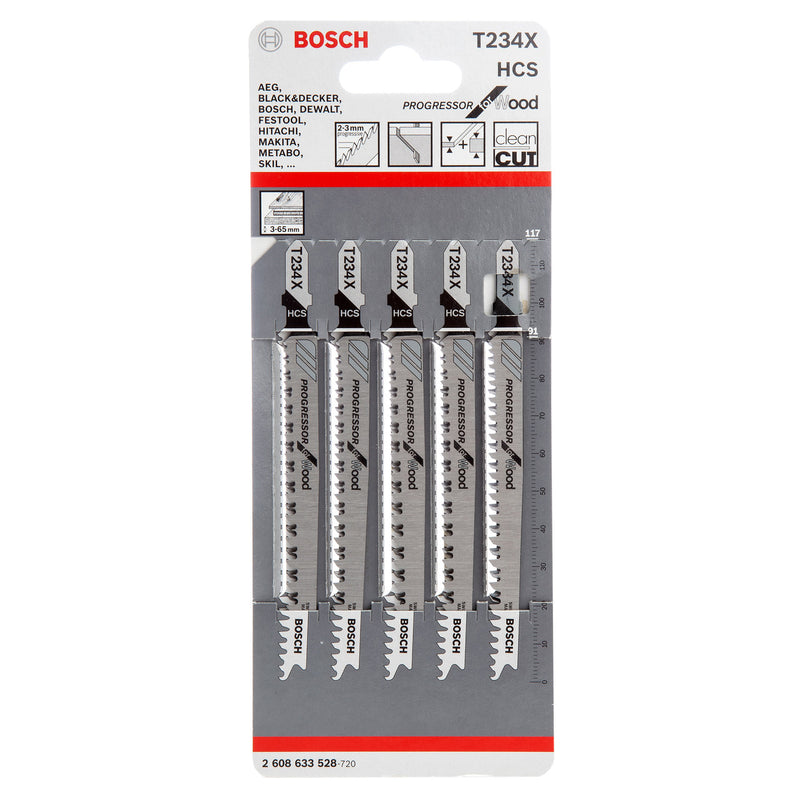 Bosch Bosch T234X Progressor for Wood Jigsaw Blades (5 Pack) 2608633528