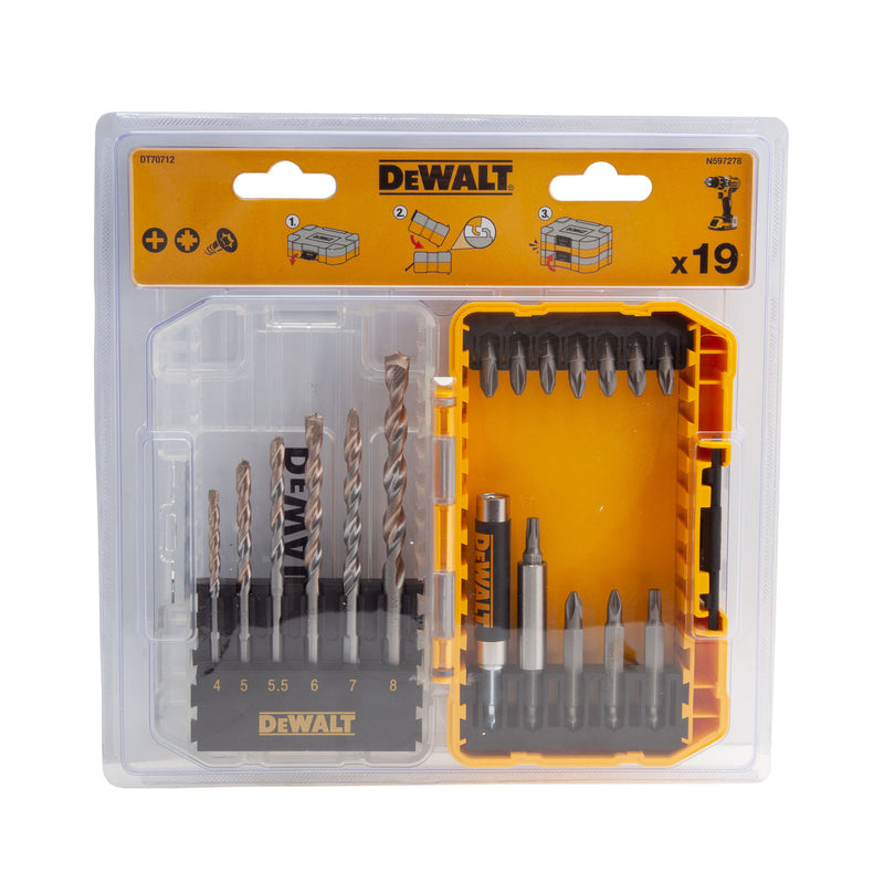 Dewalt Dewalt DT70712 Extreme Screwdriver and Masonry Drill Bit Set (19 Piece) DT70712-QZ