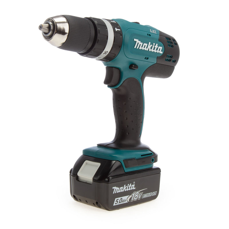 Makita Makita DLX2025T 18V LXT Twin Pack - DHP453 Combi Drill + DHR202 Rotary Hammer (2 x 5.0Ah Batteries) DLX2025T