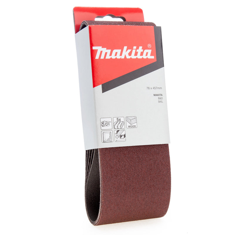 Makita Makita P-37150 Sanding Belts 240 Grit 76 x 457mm (5 Pack) P-37150