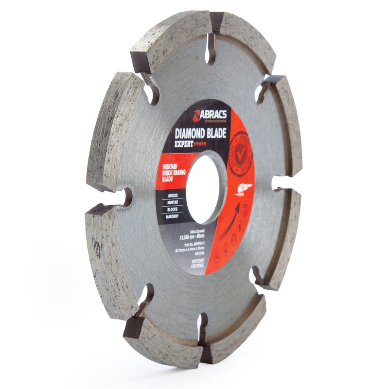 Abracs Abracs ABDBTPH115 Expert Mortar/Brick Raking Diamond Blade 115mm x 6.5mm x 22mm ABDBTPH115