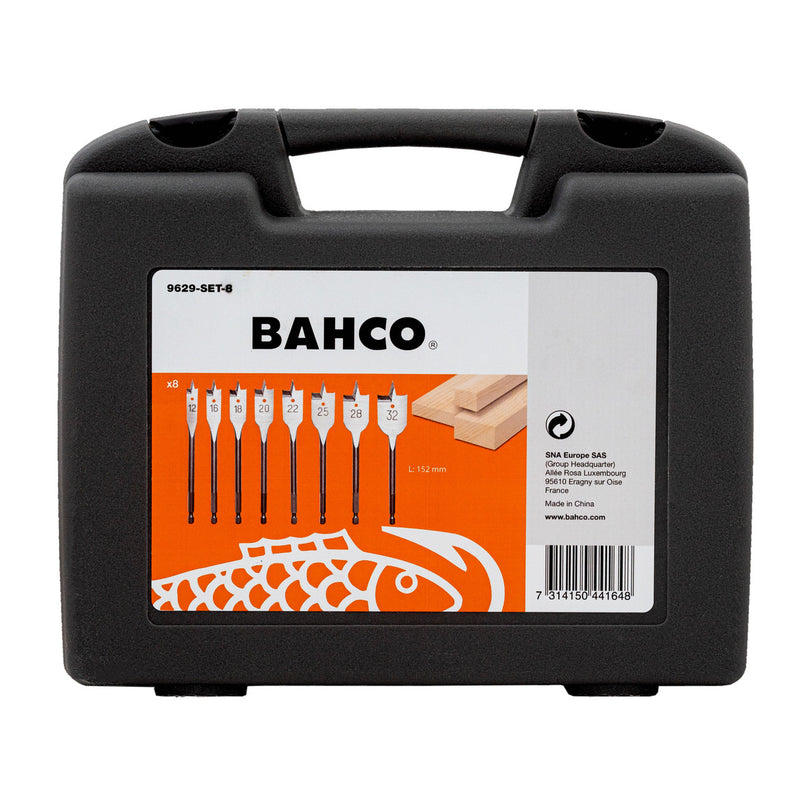 Bahco Bahco 9629-SET-8 Flat Drill Bit Set for Wood (8 Piece) 9629-SET-8