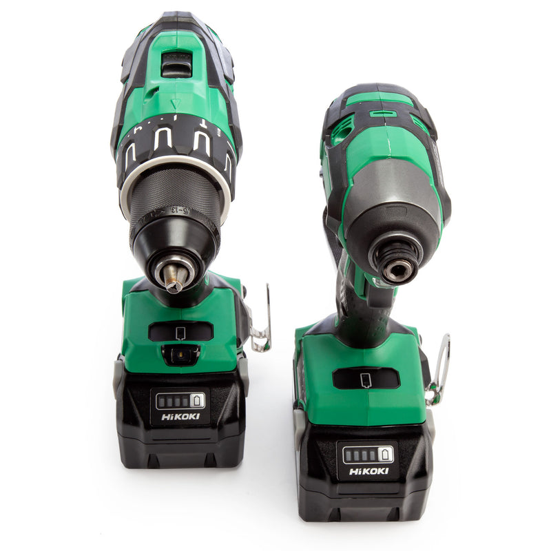 HiKOKI HiKOKI KC18DBFL2JDZ 18V Combi Drill & Impact Driver Twin Pack (2 x Multi-Volt Batteries) KC18DBFL2JDZ