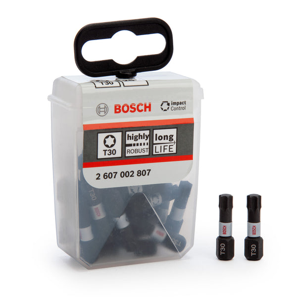 Bosch Bosch 2607002807 T30 Impact Control Screwdriver Bits (Pack Of 25) 2607002807