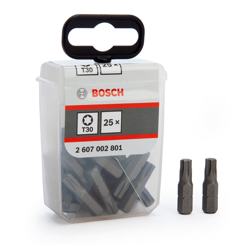 Bosch Bosch 2607002801 T30 Extra Hard Screwdriver Bits (Pack Of 25) 2607002801