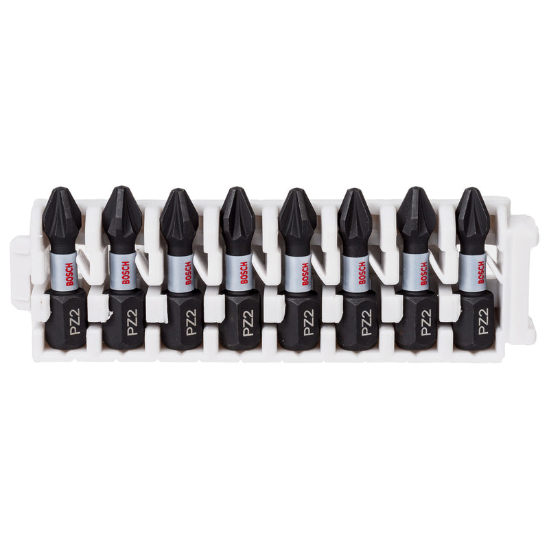 Bosch Bosch 2608522325 PZ2 Impact Control Screwdriver Bit Set 25mm (8 Piece) 2608522325