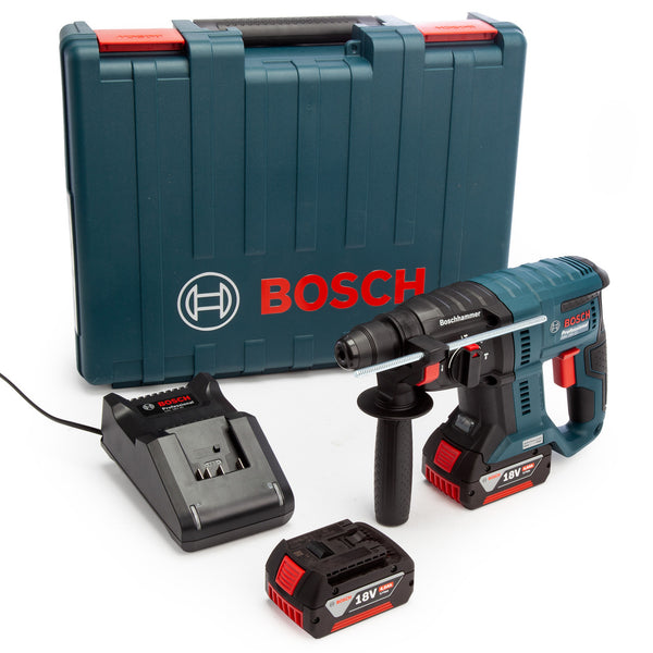 Bosch Bosch GBH 18V-21 18V Brushless SDS Plus Rotary Hammer Drill (2 x 4.0Ah Batteries) 0611911172