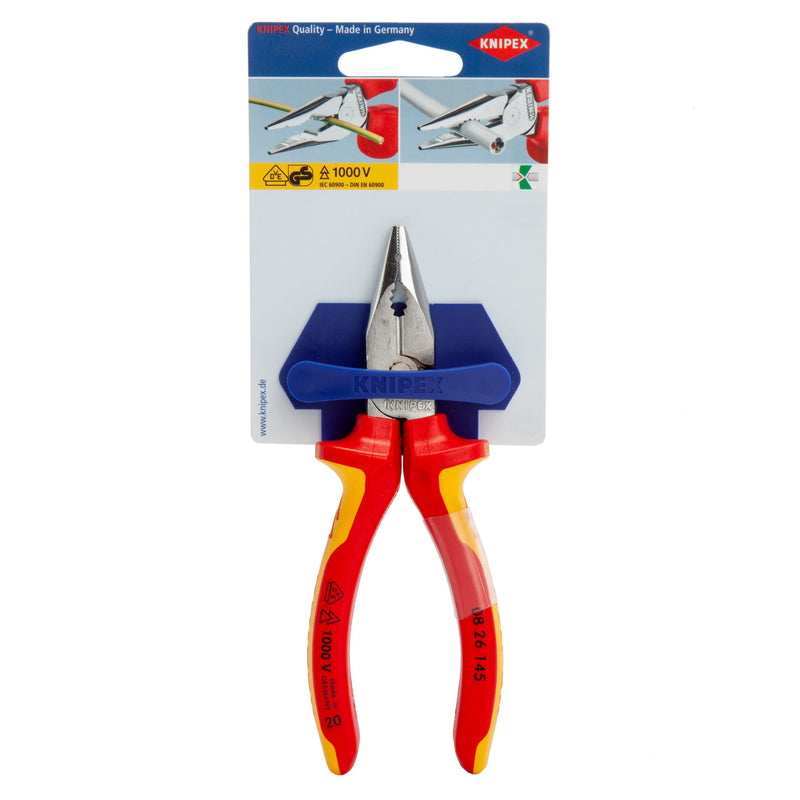 Knipex Knipex 0826145SB Needle-Nose Combination Pliers VDE 1000V 145mm 0826145SB