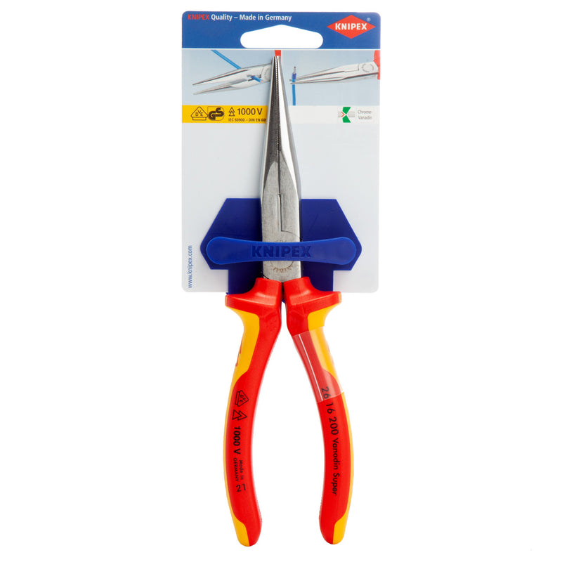 Knipex Knipex 2616200SB Snipe Nose Side Cutting Pliers VDE 1000V 200mm 2616200SB