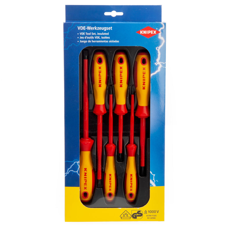 Knipex Knipex 002012V01 VDE Screwdriver Set 1000V (6 Piece) 002012V01