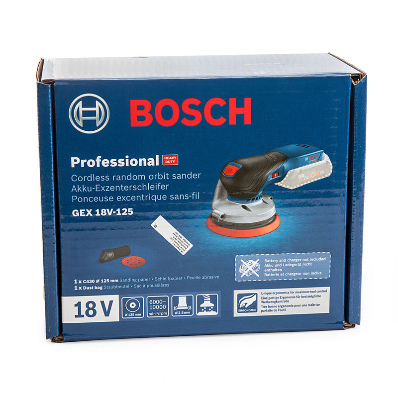 Bosch Bosch GEX 18V-125 5 inch/125mm Brushless Random Orbital Sander (Body Only) 601372201