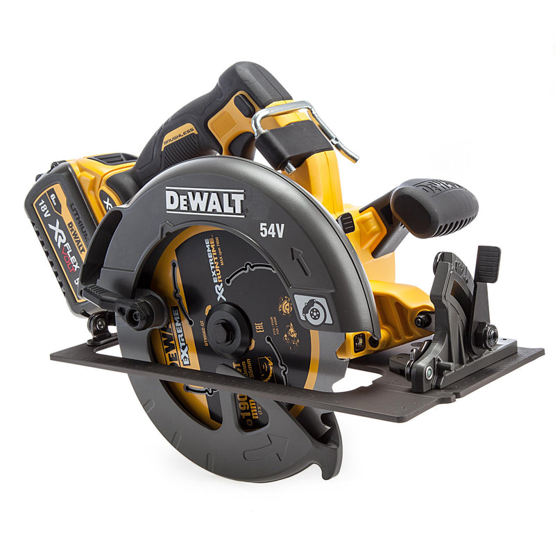 Dewalt Dewalt DCS578T2 54V XR FlexVolt 190mm Brushless Circular Saw (2 x 6.0Ah Batteries) in TSTAK Box DCS578T2-GB