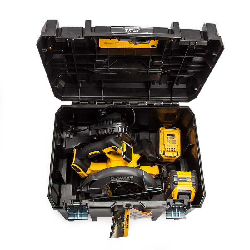 Dewalt Dewalt DCS578T2 54V XR FlexVolt 190mm Brushless Circular Saw (2 x 6.0Ah Batteries) in TSTAK Box DCS578T2-GB