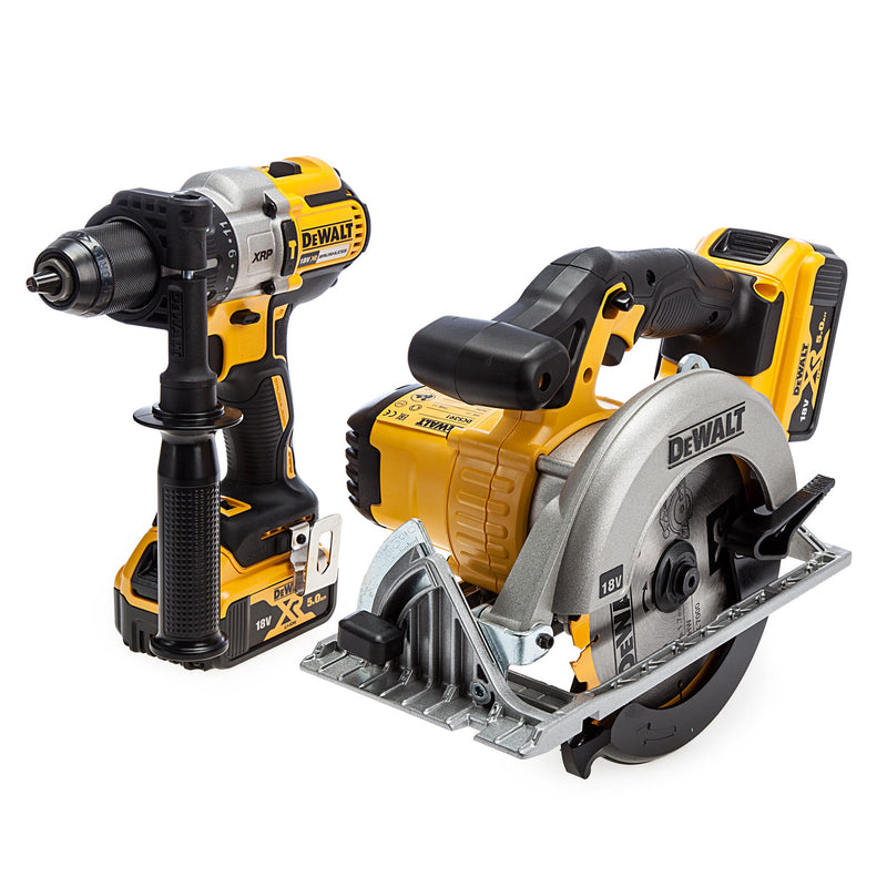 Dewalt Dewalt 18V XR Combi Drill & Circular Saw Twin Pack (2 x 5.0Ah Batteries) 00006