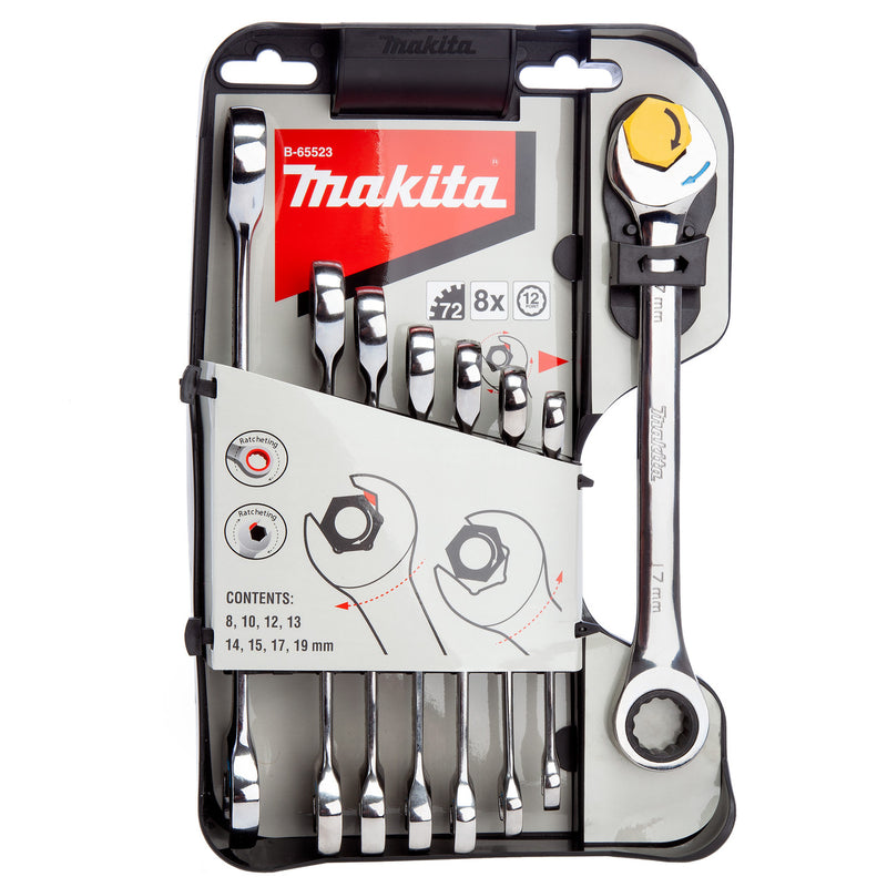 Makita Makita B-65523 Double Ratchet Wrench Set (8 Piece B-65523