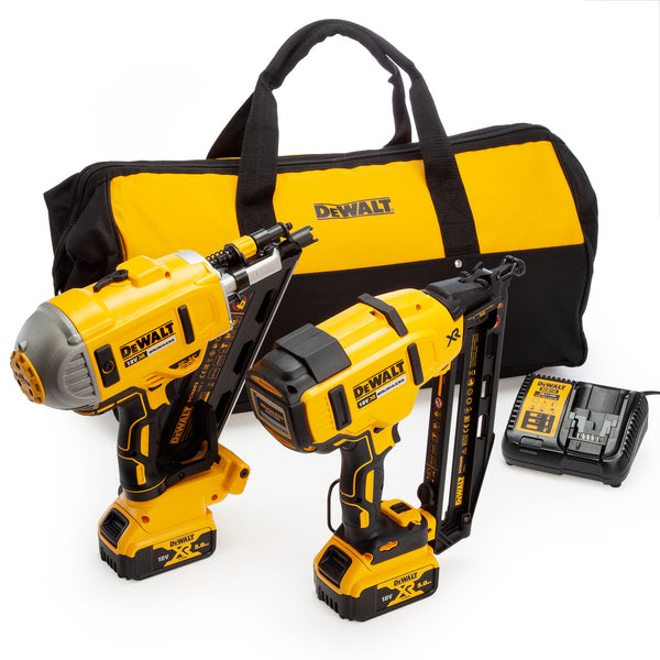 Dewalt Dewalt DCK2046P2 18V XR Brushless 1st & 2nd Fix Nailer Twin Pack (2 x 5.0Ah Batteries) DCK2046P2-GB