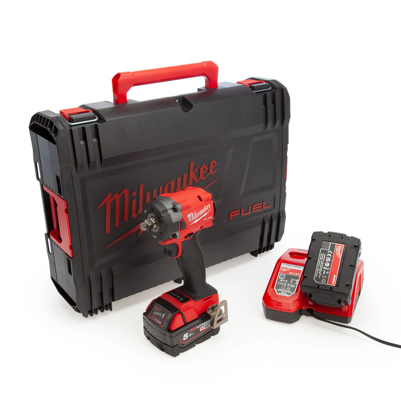 Milwaukee Milwaukee M18 FIW2F12 FUEL 1/2" Brushless Impact Wrench with Friction Ring (2 x 5.0Ah Batteries) 4933478445