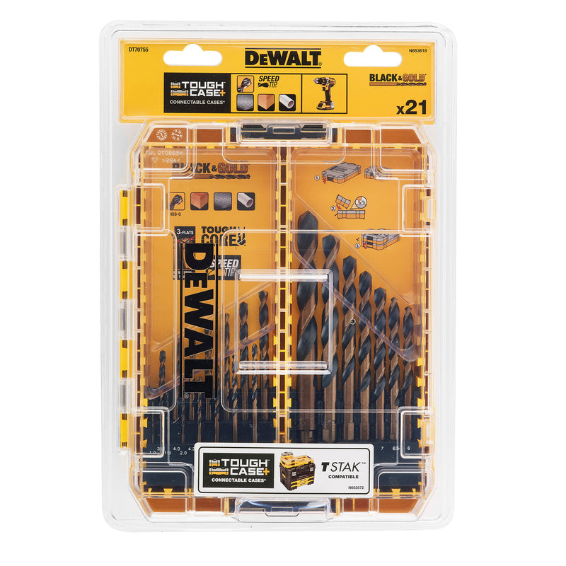 Dewalt Dewalt DT70755 Black & Gold Metal Drilling Set in Connectable Case (21 Piece) DT70755