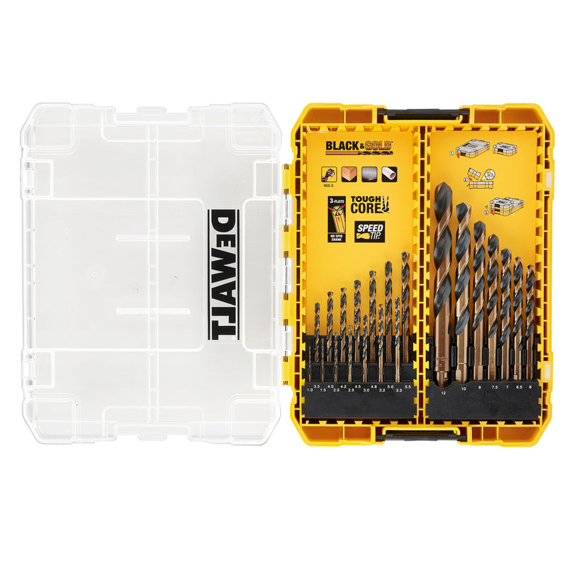 Dewalt Dewalt DT70755 Black & Gold Metal Drilling Set in Connectable Case (21 Piece) DT70755