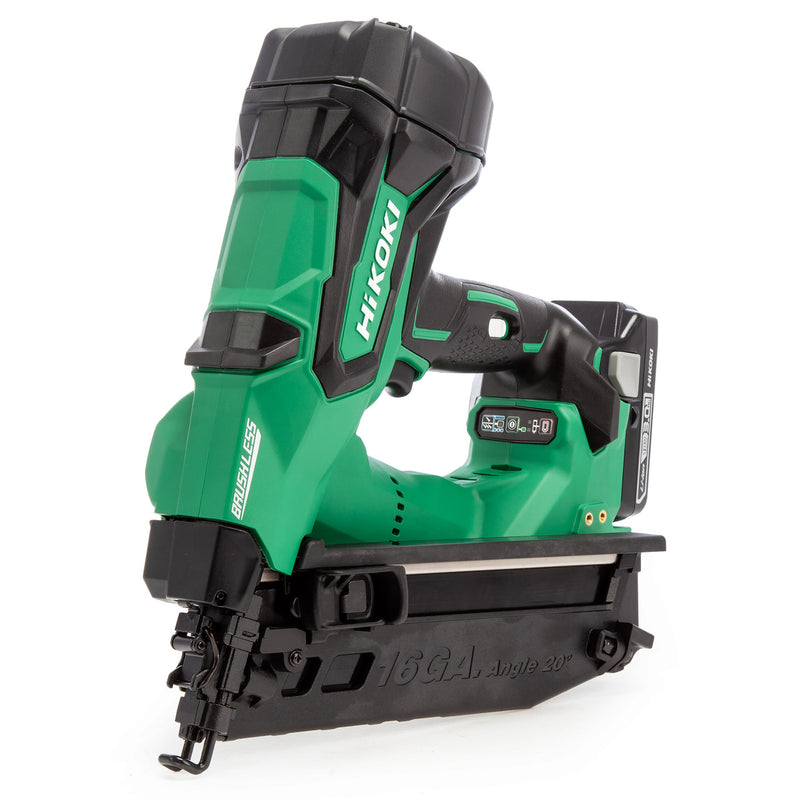 HiKOKI HiKOKI NT1865DMB/JXZ 18V 16GA Brushless Angled Finish Nailer (2 x 3.0Ah Batteries) NT1865DMB/JXZ