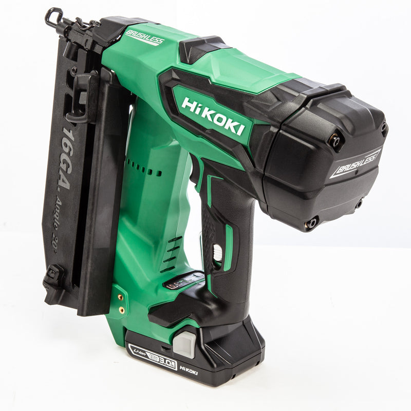 HiKOKI HiKOKI NT1865DMB/JXZ 18V 16GA Brushless Angled Finish Nailer (2 x 3.0Ah Batteries) NT1865DMB/JXZ