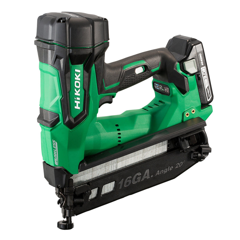 HiKOKI HiKOKI NT1865DMB/JXZ 18V 16GA Brushless Angled Finish Nailer (2 x 3.0Ah Batteries) NT1865DMB/JXZ