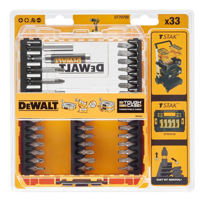 Dewalt Dewalt DT70709 Screwdriver Bit Set in Connectable Case (33 Piece) DT70709-QZ