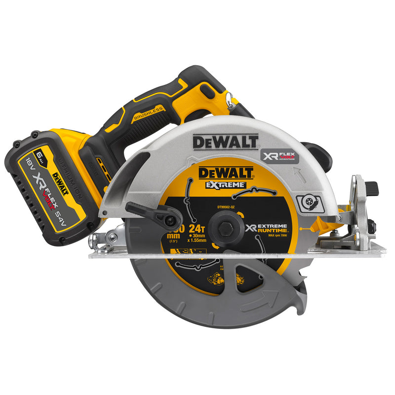 Dewalt Dewalt DCS573T1 18V XR 190mm Circular Saw with FlexVolt Advantage in TSTAK (1 x 6.0Ah Battery) DCS573T1-GB