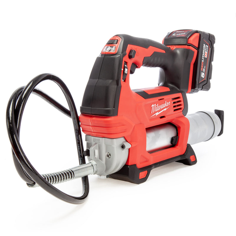 Milwaukee Milwaukee M18 FPP2AI-502B Fuel Twinpack - Impact Wrench and Grease Gun (2x 18V 5.0Ah) 4933472104