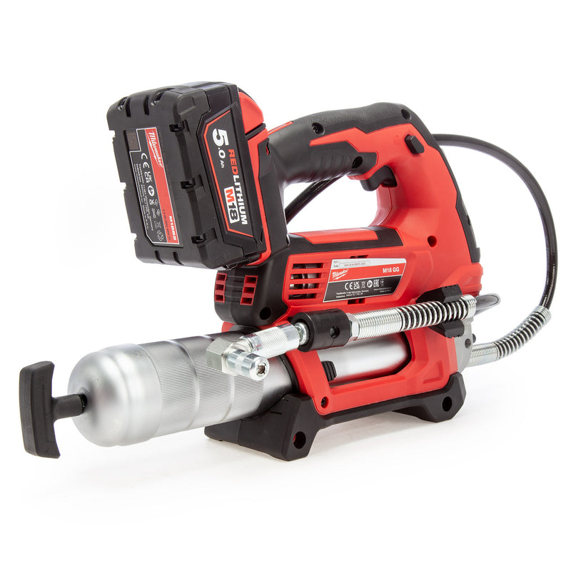 Milwaukee Milwaukee M18 FPP2AI-502B Fuel Twinpack - Impact Wrench and Grease Gun (2x 18V 5.0Ah) 4933472104