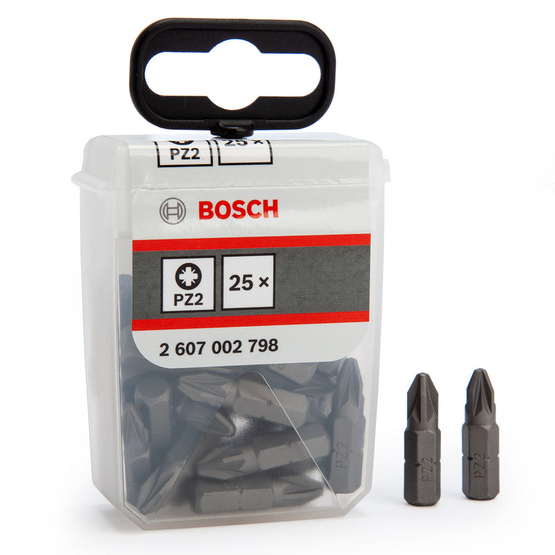 Bosch Bosch 2607002798 PZ2 Extra Hard Screwdriver Bits (Pack Of 25) 2607002798