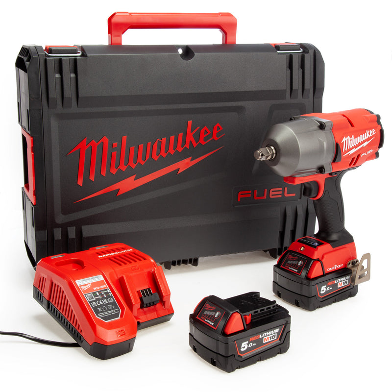 Milwaukee Milwaukee M18 ONEFHIWF12 FUEL One-Key 1/2" Impact Wrench (2 x 5.0Ah Batteries) 4933 4597 28