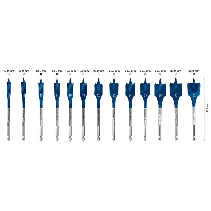 Bosch Bosch 2608900336 Expert SelfCut Speed Flat Bit Set with Hex Shank (13 Piece) 2608900336