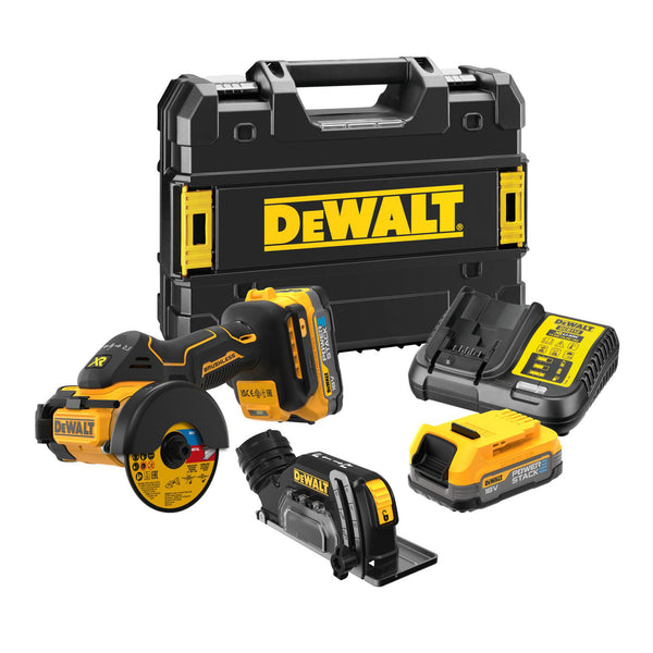 Dewalt Dewalt DCS438E2T 18V XR 76mm Brushless Cut Off Saw (2 x Powerstack Batteries) DCS438E2T-GB