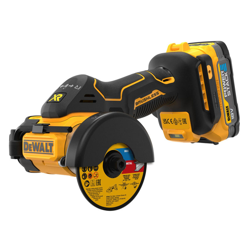 Dewalt Dewalt DCS438E2T 18V XR 76mm Brushless Cut Off Saw (2 x Powerstack Batteries) DCS438E2T-GB