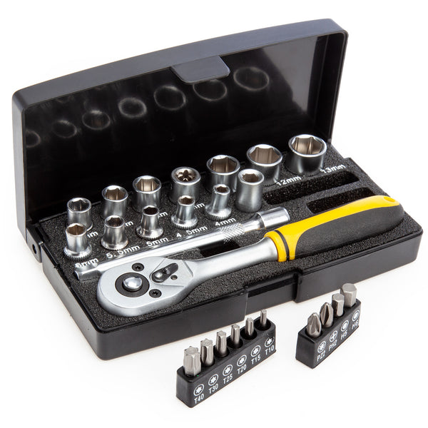 XTrade XTrade X0900017 Socket Set 1/4in Drive (25 Piece) X0900017