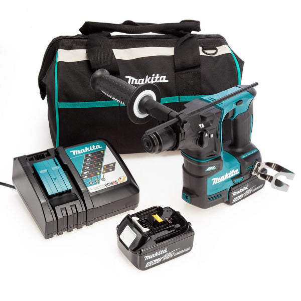 Makita Makita DHR171 18V LXT Brushless SDS Plus Rotary Hammer, Toolbag, Charger (2 x 5.0Ah Batteries) 00054