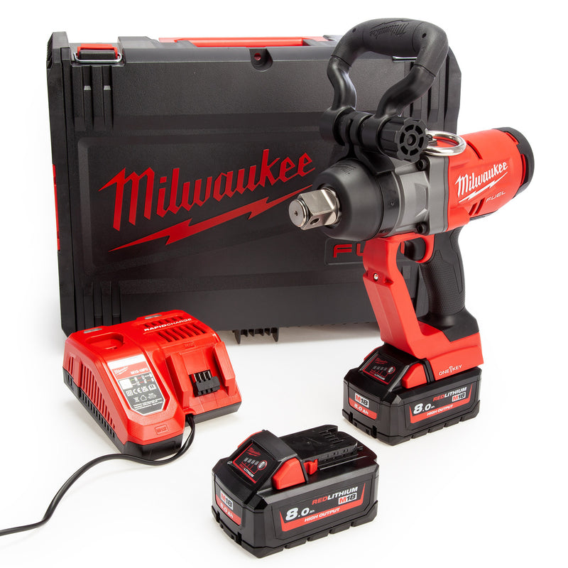 Milwaukee Milwaukee M18 ONEFHIWF1 FUEL 1" Impact Wrench with Friction Ring (2 x 8.0Ah Batteries) 4933459734