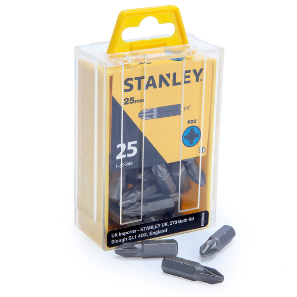 Stanley Stanley 1-68-949 Pozidriv Power Bits PZ2 x 25mm (Box of 25) 1-68-949